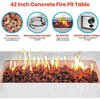 Serenelife Propane Gas Fire Pit Table - 50,000 BTU Square Gas Firepits with Cover for Outside SLFPCN56